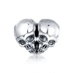 Ezüst charm 925, koponyák