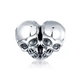 Ezüst charm 925, koponyák