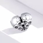 Ezüst charm 925, koponyák