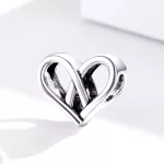 Ezüst charm 925, páros szív