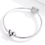 Ezüst charm 925, páros szív