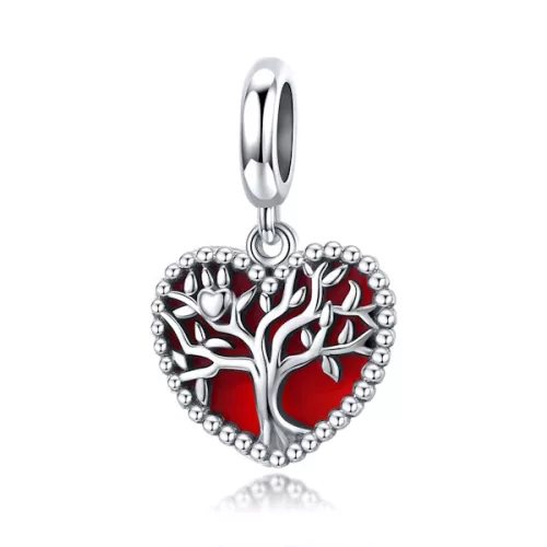 Ezüst charm, életfa