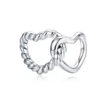Ezüst charm 925, páros szív