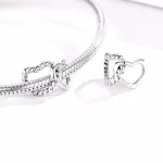 Ezüst charm 925, páros szív