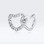 Ezüst charm 925, páros szív