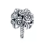 Ezüst charm 925, virágcsokor