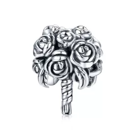 Ezüst charm 925, virágcsokor