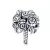 Ezüst charm 925, virágcsokor