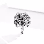 Ezüst charm 925, virágcsokor