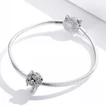Ezüst charm 925, virágcsokor