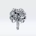 Ezüst charm 925, virágcsokor