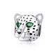 Ezüst charm 925, leopárdfej