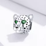 Ezüst charm 925, leopárdfej