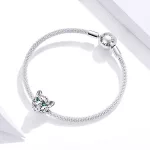 Ezüst charm 925, leopárdfej