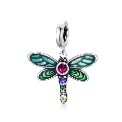 Ezüst charm 925, szitakötő