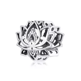 Ezüst charm 925, lótuszvirág