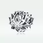 Ezüst charm 925, lótuszvirág