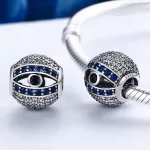 Ezüst charm 925, titokzatos szem