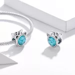 Ezüst charm 925, macskafej
