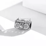 Ezüst charm 925, táskarádió