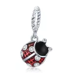Ezüst charm 925, katicabogár