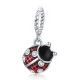 Ezüst charm 925, katicabogár