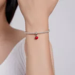 Ezüst charm, alma