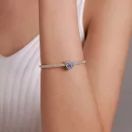 Ezüst charm 925, szív vintage stílusban