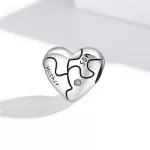 Ezüstcharm, szívpuzzle
