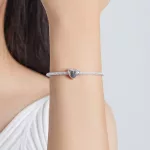 Ezüstcharm, szívpuzzle