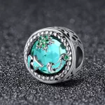 Ezüst charm, csillagos égbolt