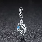 Ezüst charm 925, delfin