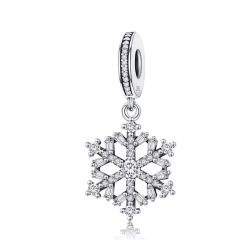 Ezüst charm 925, hópehely