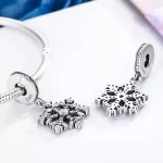 Ezüst charm 925, hópehely