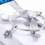 Ezüst charm 925, hópehely