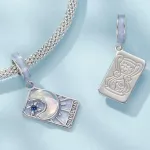 Ezüst charm, tarot kártya, A hold
