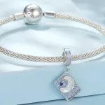 Ezüst charm, tarot kártya, A hold