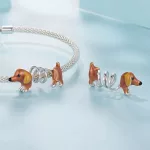 Ezüst charm 925, tacskó