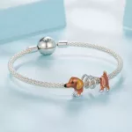 Ezüst charm 925, tacskó