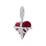 Ezüst charm 925, ajándék szív