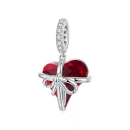 Ezüst charm 925, ajándék szív