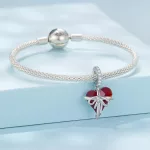 Ezüst charm 925, ajándék szív
