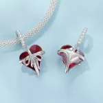 Ezüst charm 925, ajándék szív