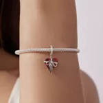 Ezüst charm 925, ajándék szív