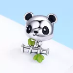 Ezüst charm 925, panda