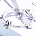 Ezüst charm 925, panda