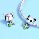 Ezüst charm 925, panda