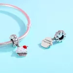 Ezüst charm 925, muffin