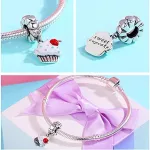 Ezüst charm 925, muffin