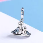 Ezüst charm 925, madárkák